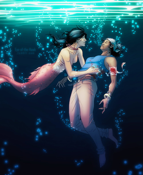 Absolute legend @chlodines came to me one day with “Chlodine… Mermaid AU” and with that we created t