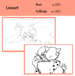 Commissions are open guys~!- Lineart: 15/20