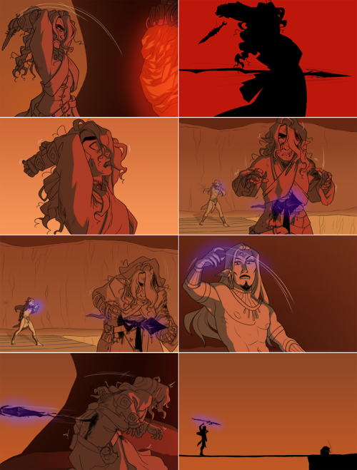 hyperionwitch-art:Continuing from part 1…the lonely finale.  (You know, of the fight, not their stor