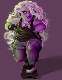 jadethegemstoneart:  cat-pun:  SHE WAS A SK8R GRL, SHE SAID SEEYA LATER PEARL heres the speedpaint ↓  yaaaaasssss! 