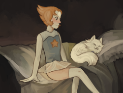 granbulls:  Pearl and Amethyst (cat!)(click to full view please  !)