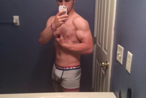 straightdudesnudes:  John is a sexy stud who whipped it out before I could even say anything.  Like, follow, and reblog for more exclusive straight dudes nudes!