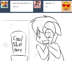 ask-gamer-pony:  she want cool stuff, ever