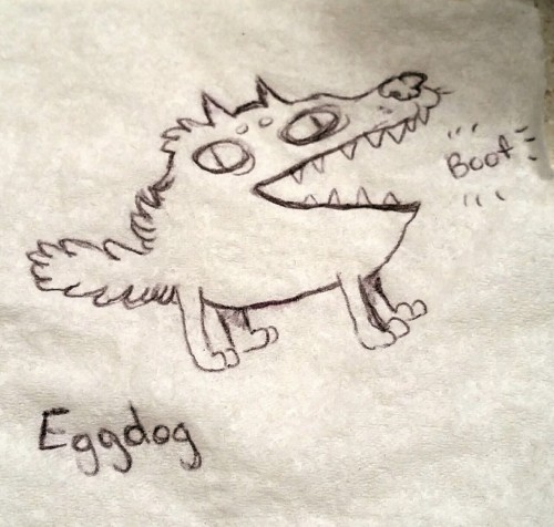 Ballpoint pen on toilet paper. It was a ruff day.
