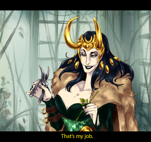 juls-art: Lady Loki gives me Morticia vibes n imma run with it  – something fun for me,  lowkey thorki, heh    