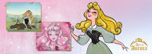 stevethompson-art:  Art of Aurora -  Fun! They even created a banner featuring my art for the new “Art of Aurora” collection available today at the Disney Store. Shop HERE. 