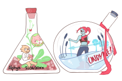 pierrotsdrawer: UT bottles (part 1) I’m thinking of making these into charms! Please let me know if you’re interested (๑•̀ㅂ•́)و✧ [part 2 here] 