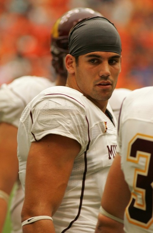 jockbrad:   Eric Decker @ Minnesota   All things sports gear … swimmers, wrestlers, football players, jockstraps, speedos and spandex!http://jockbrad.tumblr.com/