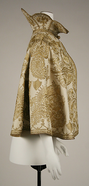 ephemeral-elegance:Metallic Embellished Evening Cape, ca. 1900via The Met