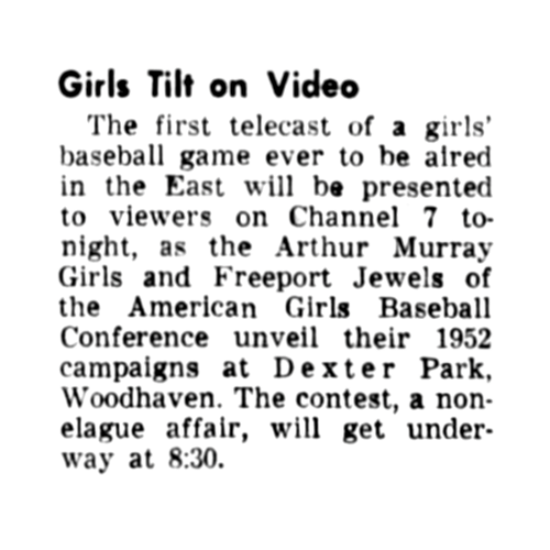 Saturday, May 10, 1952 - New York&rsquo;s Arthur Murray Girls professional women&rsquo;s bas