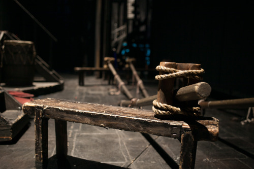 The stage is set for the opening of the show, the beginning of the Prologue on the ship. Photo by ma