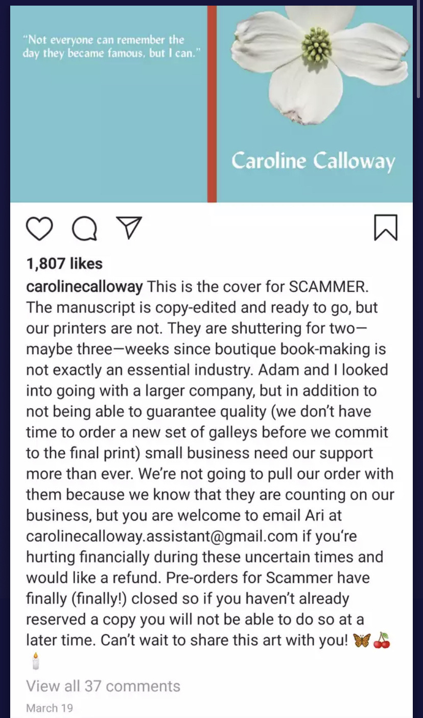 Calloway reddit caroline Caroline Calloway