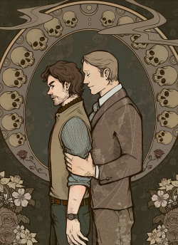chetom:  [ Did you just smell me? ]  ~ colored version of my b/w contribution for the Becoming- A Fannibal Coloring Book.Be sure to check here for news/updates and the files to download/print for coloring!    (✿◠‿◠)   