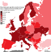 How many years ago did a country in Europe have a replacement level fertility rate?
[[MORE]]by bezzleford
“This map shows how many years ago a country in Europe had a fertility rate of 2.1 or higher (ie replacement level). Replacement level itself...