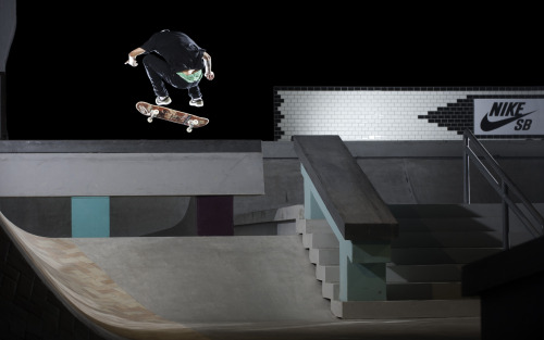 Luan Oliveira with a MASSIVE nollie front heel during a heavy session with SB teammates at the NIKES