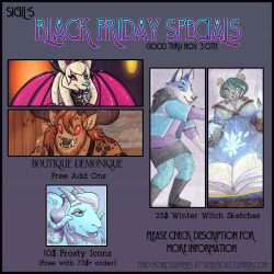 sigilgoat:  BLACK FRIDAY YOU SAY???Through the end of the month, I’m offering the following specials:10$ Frosty Icons (Free with 75$ Purchase)A seasonally appropriate icon (if you live on the northern hemisphere!) done in frosty blues. Your choice of