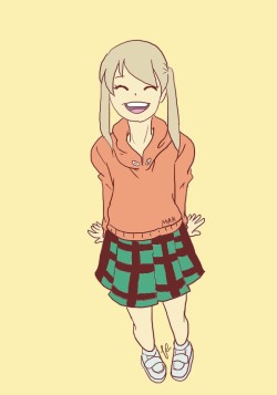 mrsashketchum:i felt that this outfit from episode 12 was under-appreciated (and not drawn enough; it was a pretty cute outfit though!)enjoy the lovely smiley maka albarn
