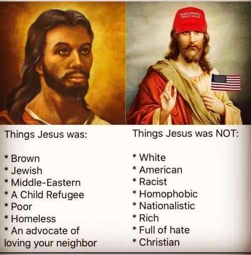 Don’t get it twisted. Jesus is not here for your politics of hate.  https://www.instagram.com/p/CEpBN4xjRpZ/?igshid=pux4czqhyipf