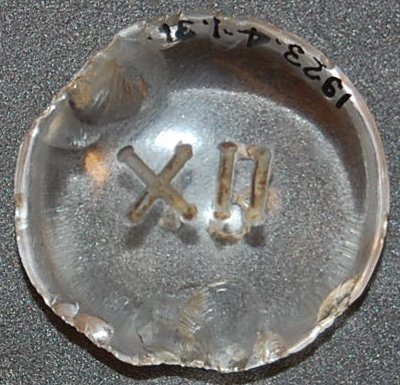 apuleiaprimilla: Rock crystal game counters, marked with the numbers V - VIII - XI - XII. These were