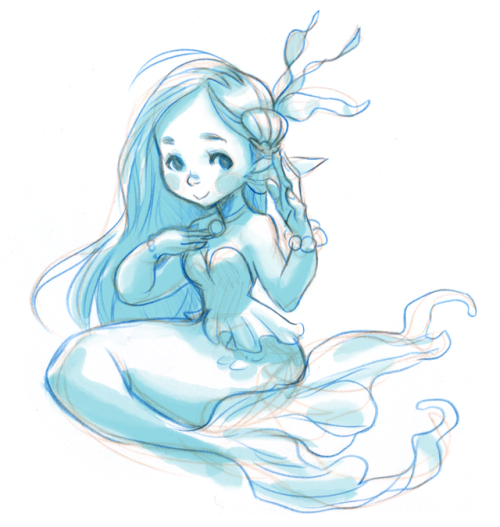 artkitty:Shy mermaid