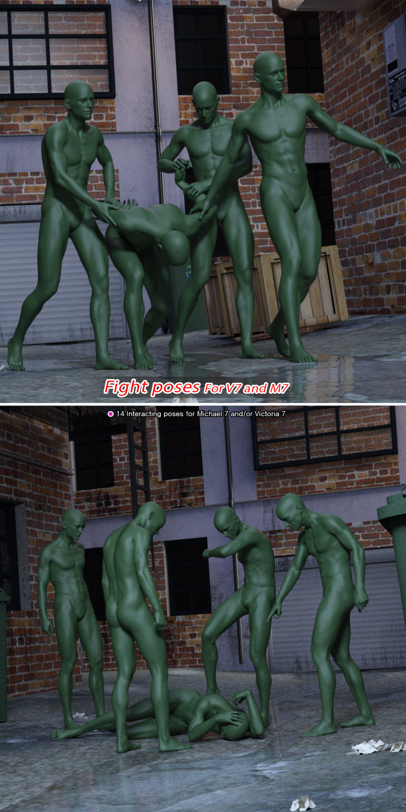 disordercode has a brand new fight pose set ready to go now! 14 Interacting poses