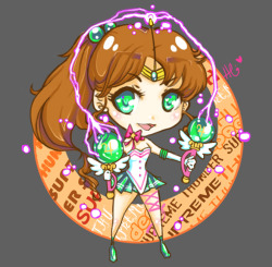 angryfrostedpanda:  BDSM  Sailor Jupiter done! I had a lot of fun with her violet wands. 