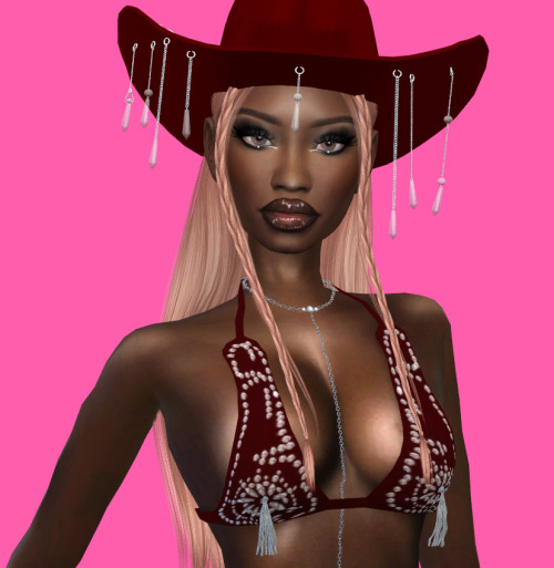 xohoneysims:obsessed w this hat by @ts4-parise &lt;3 BEAUTY  I love the way you decided to use t