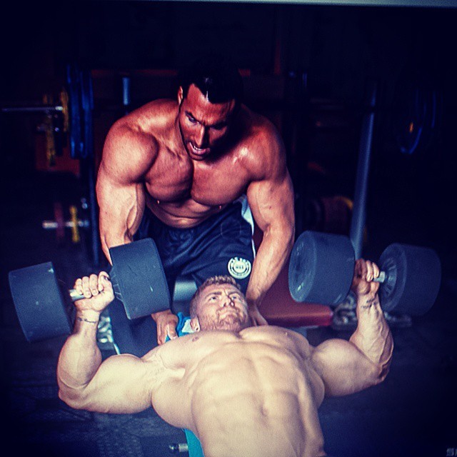 bigjoetex: Training partners with benefits Max O'Connor &amp; Richard Gozdecki