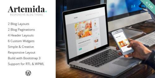 Artemida - Responsive Blog WordPress ThemeArtemida – is a Minimalistic, Creative and Stylish W