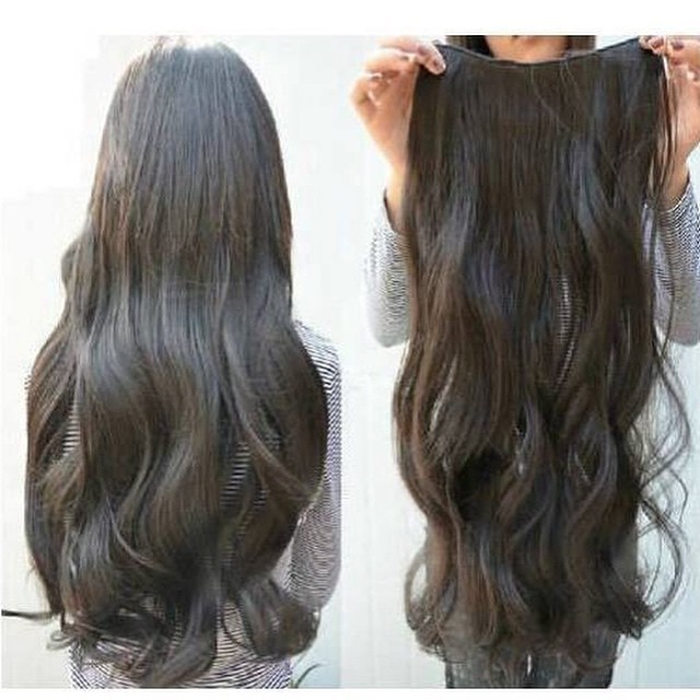 Long black hair wig