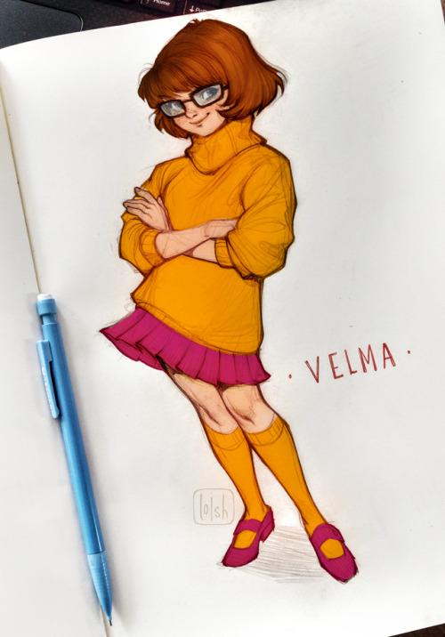 velmaaa! photographed my sketchbook and added color with photoshop. 
