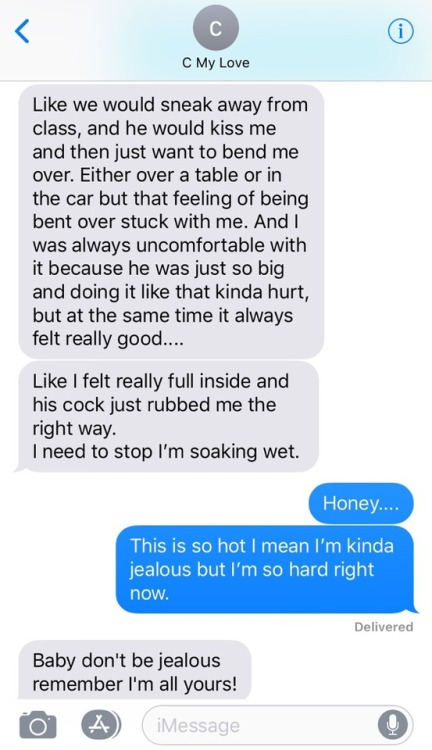 dfunny1985:  Wife went out with an ex last Friday night. She came home and gave me the details. Needless to say it was a great feeling she had seeing her ex and catching up