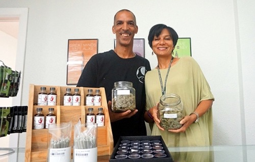 cacao-bunni:  officialblackwallstreet:   Wanda James is the first Black Woman to own a Marijuana Dispensary in Colorado! Fueled by the injustice she witnessed within the Black community, she opened @simplypuremj offering high quality, cured cannabis for