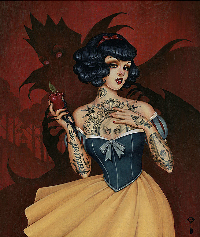 fairytalemood:  art by Glenn Arthur for the Forever Fabled exhibition at Thinkspace