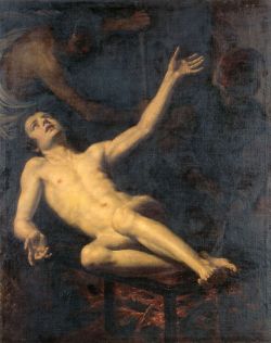 ars-videndi: Domenico Fiasella, called il Sarzana (Italian, Sarzana 1589-1669 Genoa), The Martyrdom of Saint Lawrence, oil on canvas, 148 x 118.5 cm, earlier attributed to Jacopo Vignali