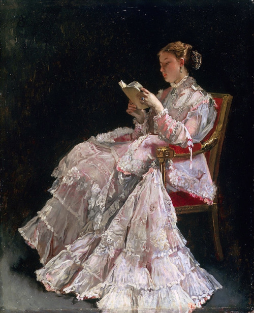 The Reader by Alfred Emile Stevens, c. 1860