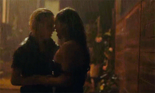 andysapril:my top kisses in the rain: #20: Dallas and Jasmine (Below Her Mouth)