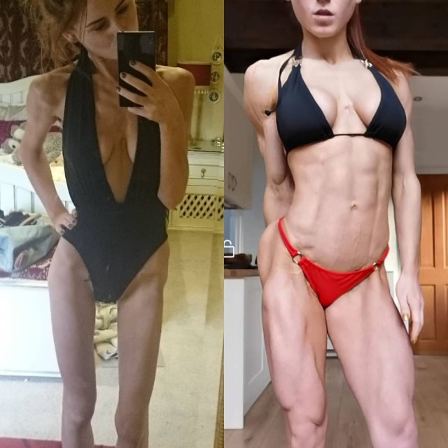 Before and after lift weights #muscle#fitness#fbb#legs#quads#thighs#abs#ripped#femalemuscle#girlswithmuscle#girlswholift #before and after #beforeandafter