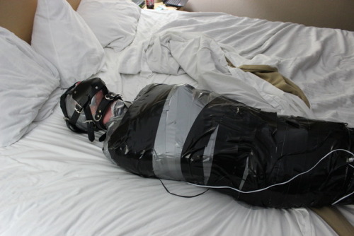 second time being mummified, this time was a mixture of gorilla tape and duct tape. favorite thing a