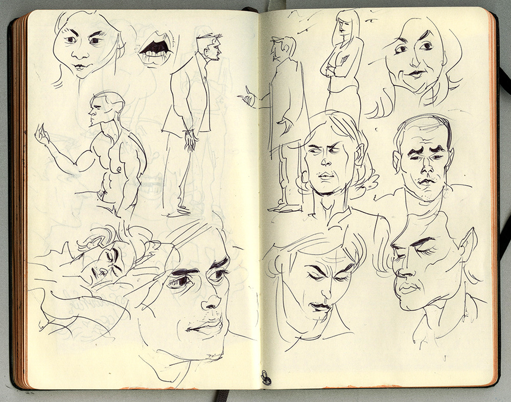 alisongeorge:  Some warmup sketches I’ve been doing before working. Most of them