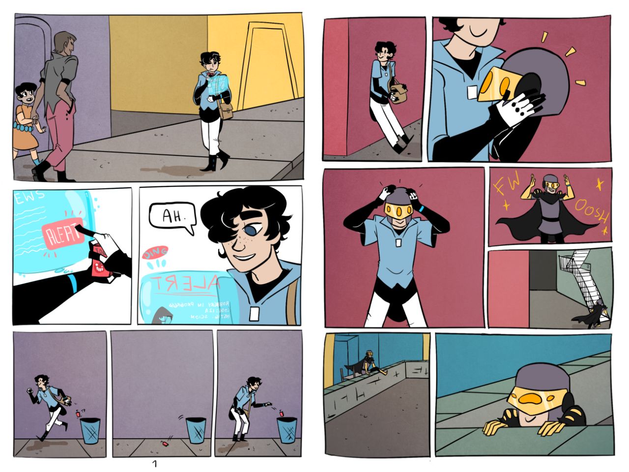 robotverve:  robotverve:  practicing comics??? the questionable morality of a superhero’s