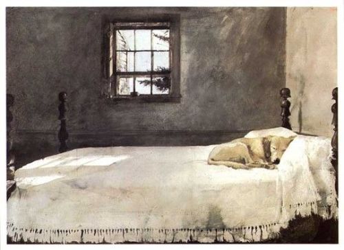 ivory-lace-and-sunlight:Master Bedroom by Andrew Wyeth