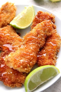 foodffs:  Crunchy Honey Lime Chicken Recipe