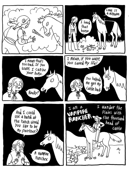 madelinehmcgrane:What’s better than a vampire? What’s better than a horse. A Vampire Horse, of course. I made this comic a few months ago.