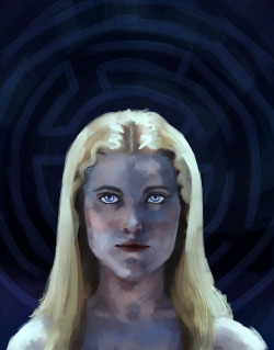 lileiv:Finally finished up this painting of Dolores I had been working on!