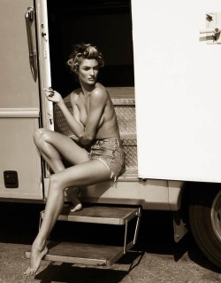 Candysroom25:  Candice Smoking Behind The Scenes Topless.