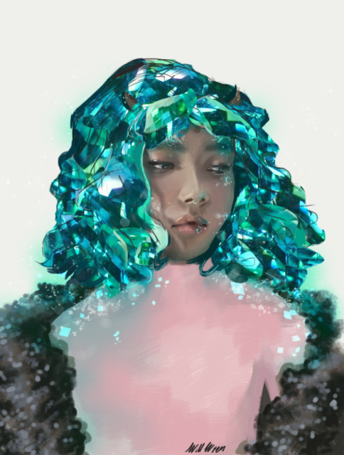 littlewrendraws: Bnha oc x Houseki no Kuni The stone I chose for her is Tourmaline (Indicolite , har