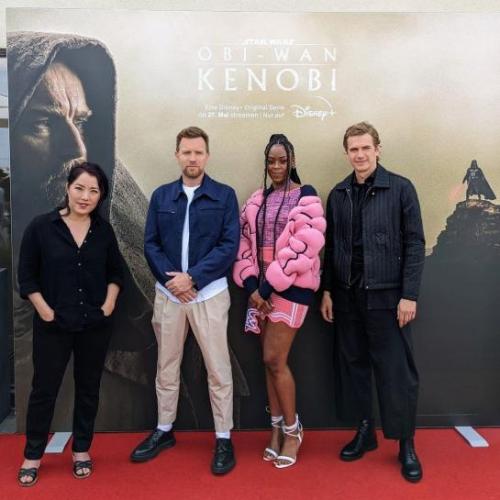 allthingskenobi:  Deborah Chow, Ewan McGregor, Moses Ingram, and Hayden Christensen promoting Obi-Wa