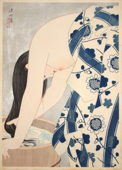 Arsvitaest:   “Washing The Hair”  Author: Itō Shinsui  (Japanese, 1898-1972)Date: