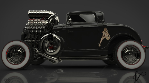 ulfgbohlin:  ULF G B☮HLIN  • InteriorDesign: Ford 32 - keyshot.com/forum/   Valerie Twin Conch Super Special Hot Rod 